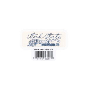 Utah State thin line campus sticker